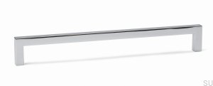 Länglicher Möbelgriff U 0056 128 Chrom poliert
