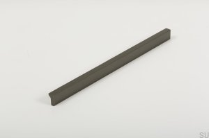 Winkel 480 länglicher Möbelgriff. Graues Aluminium
