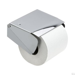 Massiver Toilettenpapierhalter mit poliertem Chromdeckel