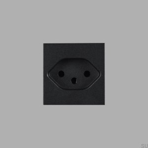 Einzelne Schweizer Buchse Typ J Modul 45 mm Graphitschwarz Europäischer Standard