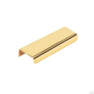 Kantenmöbelgriff Lip 120 Gold Messing poliert und lackiert