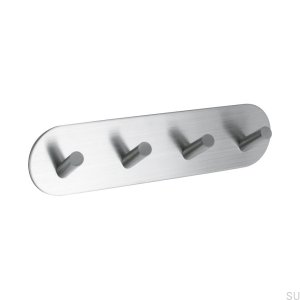 Sockel 100-4 Wandhalter Gebürsteter Stahl