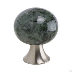 Möbelknopf Perle Gerade Marmor Grün