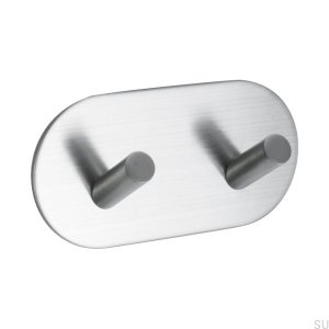Sockel 100-2 Wandhalter Gebürsteter Stahl