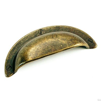 Muschel Möbelgriff 5284 Antik Bronze