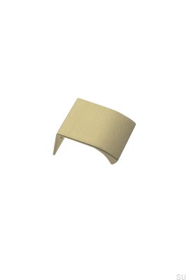 Edge Straight 40 Möbelgriff aus Aluminium mit gebürsteter Goldkante