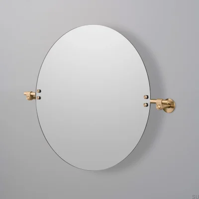 Großer gegossener Spiegel 600 mm Messing
