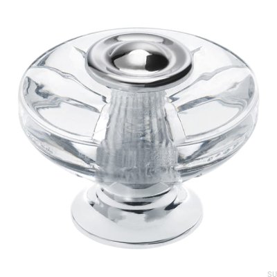 Möbelknopf H119 Kunststoff Silber
