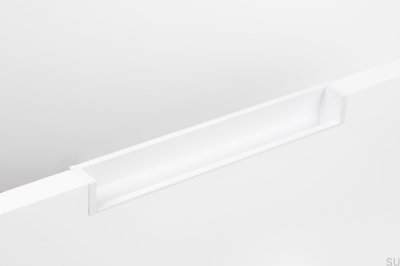 Uchwyt meblowy wpuszczany Hexxa 200 Aluminiowy biały
