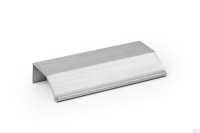 Wing 64 Aluminium Silber Möbelgriff mit gebürsteter Kante