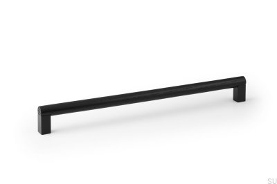 Eto 320 Holz Schwarz mit länglichem Möbelgriff aus schwarzem Aluminium