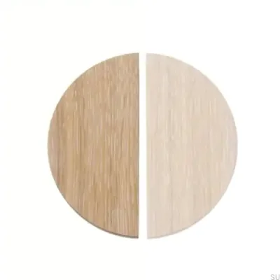Basic-Möbelgriff Halbrund 40 Wooden Oak - White Oil