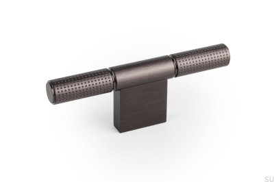 T-Bar Point Aluminium-Titanschwarz-Möbelknopf