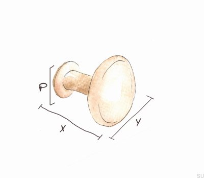 Möbelknopf 401 Silber gebürstet (Inox-Optik)