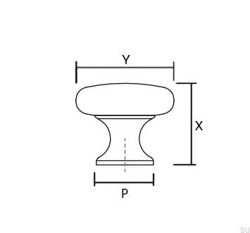 Möbelknopf aus Stahl Silber SS-F