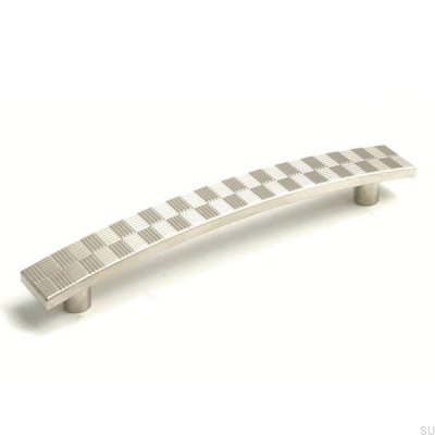Langer Möbelgriff 7191 128 Nickel gebürstet