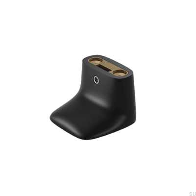 Möbelknopf MF 1 Messing Schwarz (2 Stück)