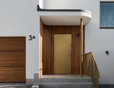 Moderne Hausnummerierung Großbuchstabe B Aluminium