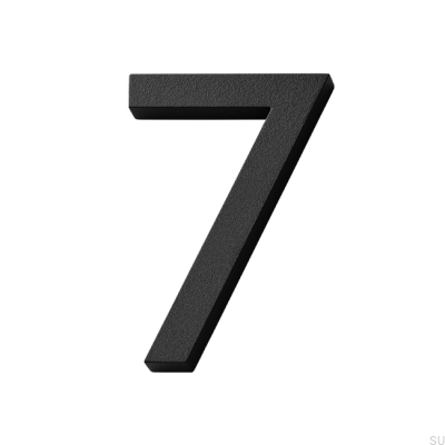 Moderne Hausnummer, kleine Ziffer 7 Aluminium