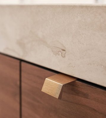 Möbelgriff Bench 20 Aluminium Gold gebürstete Kante
