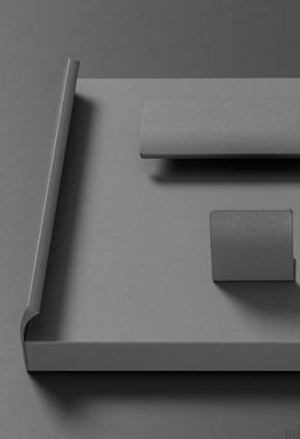 Möbelgriff Edge Straight 100 Aluminiumgrau