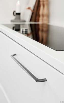 Vista 160 länglicher Möbelgriff Metall Anthrazit Gebürstet