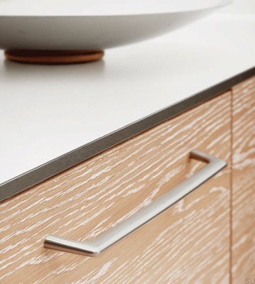 Vista 256 Metall Länglicher Möbelgriff Silber Gebürstet