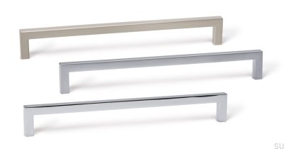 Länglicher Möbelgriff U 0056 320 Nickel gebürstet