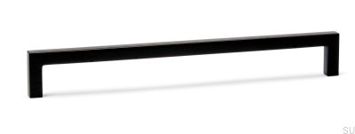 Länglicher Möbelgriff U 0056 192 Metall schwarz