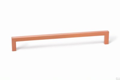 Länglicher Möbelgriff U 0056 128 Gebürstetes Kupfer