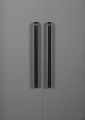 Länglicher Möbelgriff Sense 480 Aluminium Schwarz