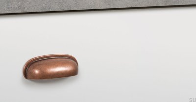 Aura 64 Muschel Möbelgriff Antik Kupfer