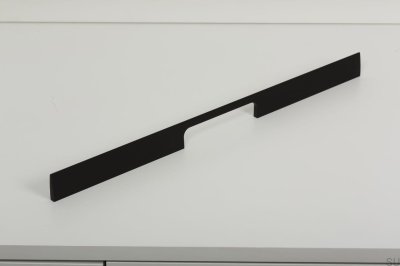Peak 768 länglicher Möbelgriff, gebürstetes schwarzes Aluminium