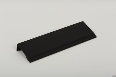 Möbelkantengriff Stratt 128 Aluminium schwarz