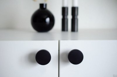 Möbelknopf Dot 40 Aluminium schwarz