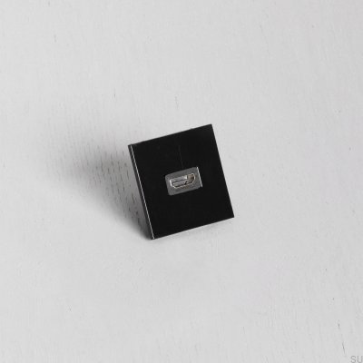 HDMI-Buchsenmodul für Euro-Platte, schwarz, britischer Standard