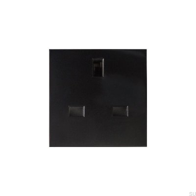13 Amp UK Modul Englisch Euro Plate Plug Schwarz
