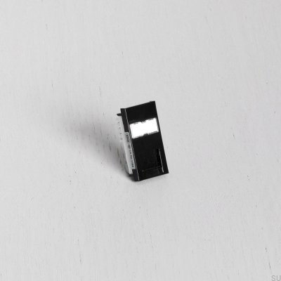 RJ45 CAT6 Buchsenmodul für Europlatte, schwarz, britischer Standard