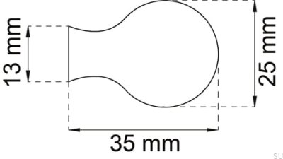 William Black Nickel Möbelknopf