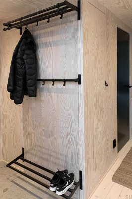 Eleganter Wandhalter aus Aluminium, schwarz