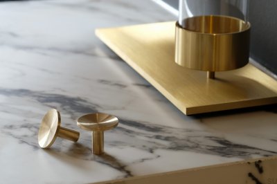 Möbelknopf Sture 28 Gebürstetes Messing Unlackiert