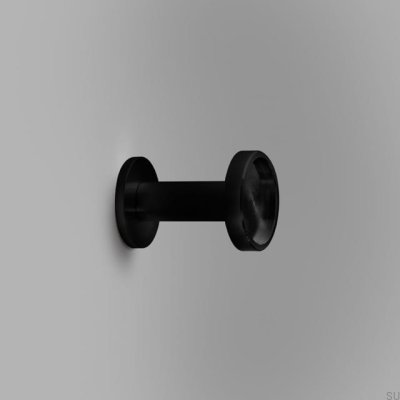 Wandhalter Ina S W Schwarzes Aluminium