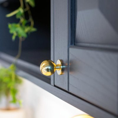 Solliden Möbelknopf Messing poliert, unbemalt (02)