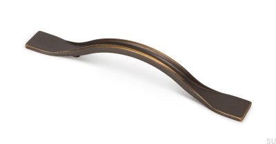 Raviolo 96 länglicher Möbelgriff Antikgold