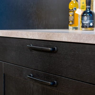 Retro 128 Möbelgriff Metall schwarz