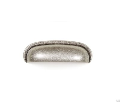 Aura 64 Einbau Möbelgriff Antik Silber
