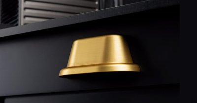 Land 64 Shell Möbelgriff Gebürstetes Gold