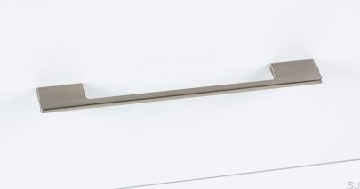 Dino 160/192 länglicher Möbelgriff Gebürstetes Nickel