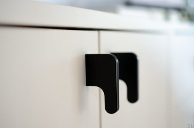 Möbelgriff Soft Cut 55 Schwarzes Aluminium