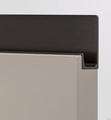 Möbelkantengriff Jey 697 Aluminium Schwarz